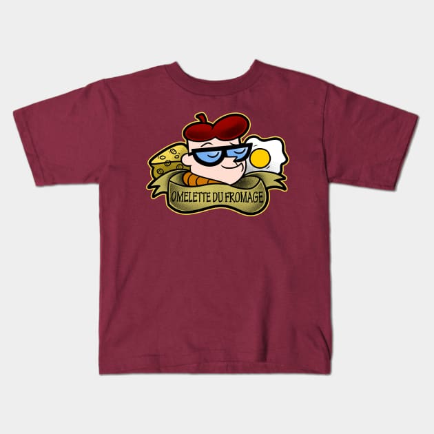 Omelette du Fromage Kids T-Shirt by absolemstudio